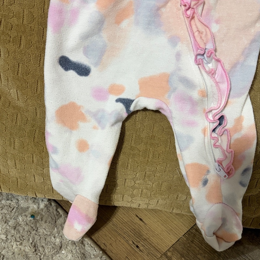 Carter's Pink and Gray Kids One Piece Footie - Picture 4 of 4